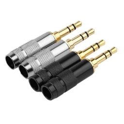 Connecteurs de prise pour écouteurs audio Jack 3.5 stéréo 3 pôles plaqué or ID 5.8mm Hifi fil