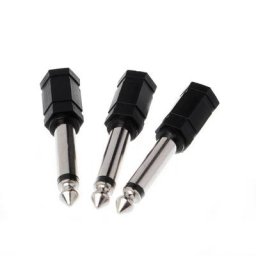Adaptateur de prise Mono 6.35mm 1/4 ""à prise Jack 1/8mm 3.5mm 3 pièces