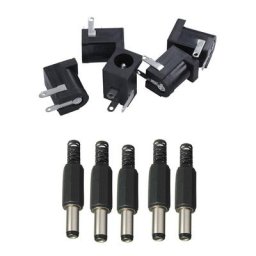 Adaptateur de prise de courant Jack 5.5Mm X 2.5Mm mâle et DC 5.5Mm x 2.1Mm femelle 10 pièces