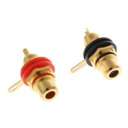 Connecteur de prise femelle RCA 1 paire adaptateur de montage sur panneau de châssis prise de