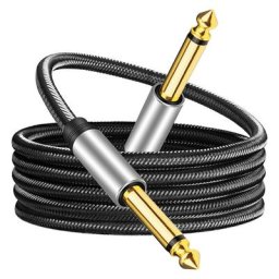 JECable-Câble de raccordement asymétrique pour haut-parleur électrique 1/4 à 1/4 6.35mm Mono Jack