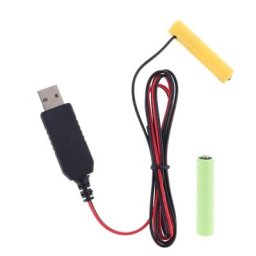 Piles factices USB AAA 1 à 4 pièces pour jouets jeux à distance LED