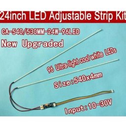 Kit de bande de rétroéclairage LED à luminosité réglable panneau LCD CCFL 24 pouces de large mise