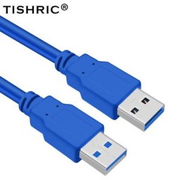TISHRIC – câble USB 3.0 mâle vers mâle 60CM/1M Extension pour disque dur et radiateur d'ordinateur