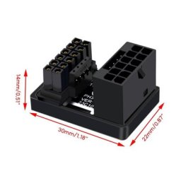 Adaptateur PH316 ATX3.0 12VHPWR 600W 16P à 16P 180 degrés convertisseur mâle femelle 12VHPWR GPU U