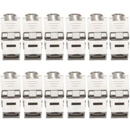 Connecteur RJ45 Keystone Cat7 Cat6a 12 pièces Module blindé en alliage de Zinc adaptateur réseau