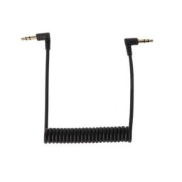 Câble à ressort rétractable à angle droit à 90 degrés Jack 3.5mm mâle à mâle Audio stéréo pour