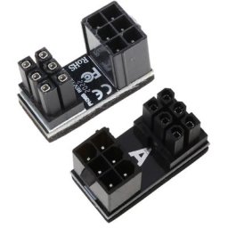 Adaptateur d'alimentation A TX 6pin mâle coudé à 2021 degrés vers 6Pin femelle pour ordinateur de