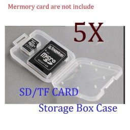 Boîte de rangement en plastique pour caméra et téléphone portable 5 pièces pour carte Micro SD/TF