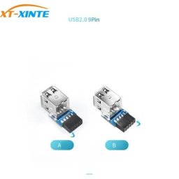 Carte Mère 9 Broches à 2 Ports USB 2.0 Adaptateur Femelle Convertisseur PCB Prolongateur de