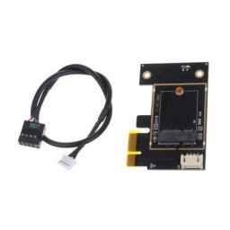 Adaptateur de carte Wifi sans fil M.2 PCIE PCI-E 1X à M2 NGFF avec câble compatible Bluetooth pour