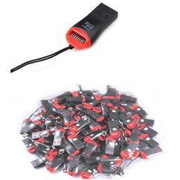 Lot de 10 ou 100 lecteurs de cartes mémoire USB 2.0 Mini Micro SD T-Flash TF M2 haute vitesse