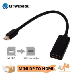 Mini Displayport DP vers HDMI câble compatible avec 1080P convertisseur adaptateur Mini DP vers