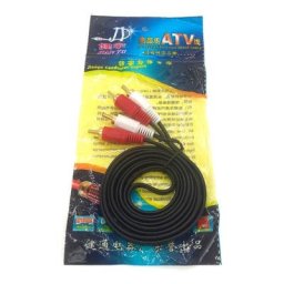 Adaptateur stéréo de musique câble AUX connecteur 2RCA mâle à 2 RCA mâle pour haut-parleurs de