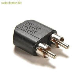Connecteur Jack Audio stéréo femelle vers 2 RCA mâle adaptateur et convertisseur pour haut-parleur