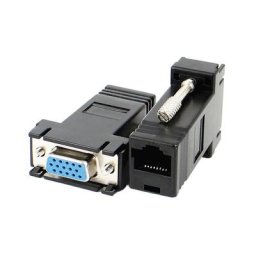 Adaptateur de câble réseau d-sub DB15 VGA à RJ45 connecteur d'extension de câble 15 broches VGA