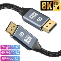 DisplayPort – câble DP 1.4 vers DP 8K 4K 144Hz 165Hz adaptateur de Port d'affichage pour vidéo