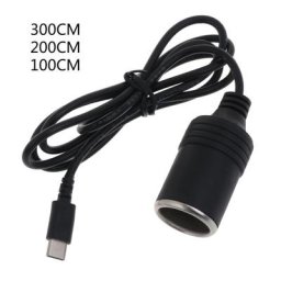 Convertisseur de câble USBC vers allume-cigare de voiture adaptateur allume-cigare USB