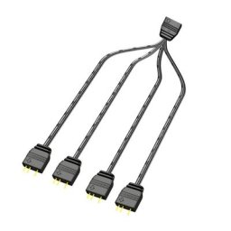 Répartiteur 1 à 4 ARGB 5V 3 broches carte mère pour ventilateur AURA RGB prise 3 broches câble