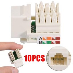 Connecteur de prise murale de type panneau Ethernet non blindé pièces d'ordinateur Jack Keystone