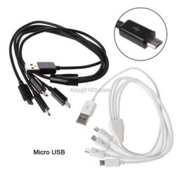 Câble de charge USB 2.0 mâle vers 4 Micro USB mâle pour Samsung Xiaomi téléphone Portable