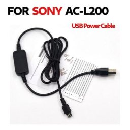 AC-L20 AC-L200 AC-L25 5V USB Câble Adaptateur Pour Sony DSC-HX200 DSC HX100 HDR-CX105 FDR-AX100