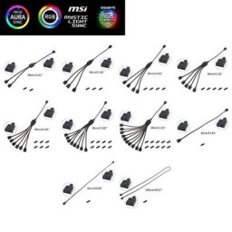 Câble d'extension de transfert d'interface 5V 3 broches séparateur rvb pour carte mère A-SUS MSI
