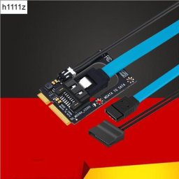 Adaptateur de carte MSATA vers SATA Riser avec extension 7 broches SATA3.0 câble d'alimentation