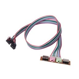 Panneau avant pour ordinateur 2 Ports USB 20 prises Audio câble d'extension USB pour ordinateur