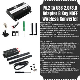 Adaptateur M.2 vers USB 3.0 antenne clé B NGFF convertisseur de carte sans fil avec emplacement pour