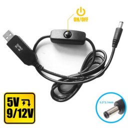 Câble d'alimentation USB vers cc pour routeur haut-parleur Jack 5V vers 12V adaptateur de prise