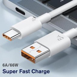 Câble USB type-c 6a 66W Super rapide pour recharge rapide cordon de chargeur pour Smartphone