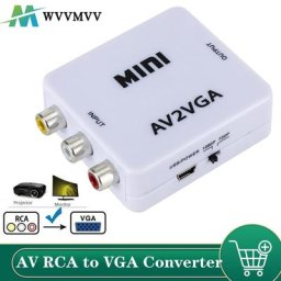 Mini convertisseur vidéo HD AV2VGA boîtier convertisseur AV RCA CVBS à VGA avec convertisseur