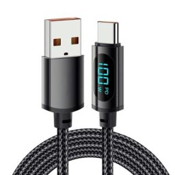 Câble USB type-c 100W 7A pour recharge rapide et transfert de données cordon de chargeur usb-c pour