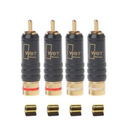 4 pièces WBT-0144 plaqué or RCA prise serrure à souder o/vidéo bouchons connecteur