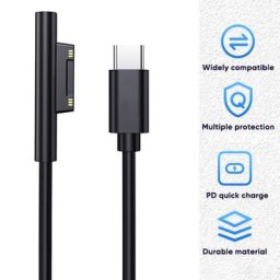 Chargeur rapide USB 15V 3A VopeC alimentation pour Microsoft Surface Pro 3 4 5 6 tablette câble