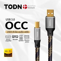 TODN – câble USB 6N OCC Type A vers Type B haute qualité pour données audio et numérique pour DAC