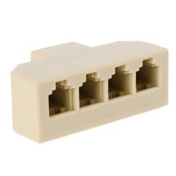 Répartiteur de téléphone portable RJ11 1 pièce adaptateur à 4 voies 1 M à 4 F 6P4C séparateur de