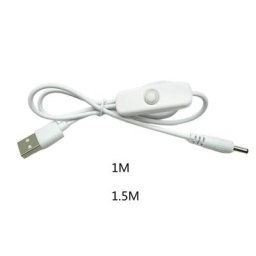 Câble USB vers interrupteur 5V cordon de chargement pour alimentation USB 5V veilleuse LED à