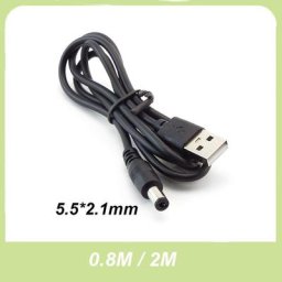 Connecteur de câble USB 2.0 mâle A vers DC 5.5mm x 2.1mm 5.5mm x 2.1mm 5V
