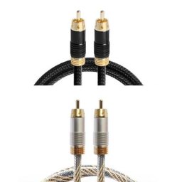 Câble Coaxial Audio numérique RCA connecteurs plaqués or 24K S/PDIF RCA mâle à RCA mâle pour Home