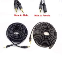 Câble d'extension audio stéréo pour ordinateur portable 1.5m 10m 15m 20m 3.5mm mâle à mâle