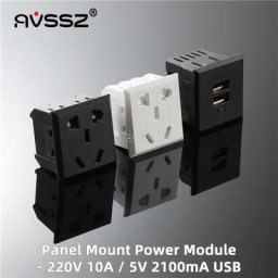 AVSSZ – prise de courant 2/3 trous 86 Module de panneau Installation d'ingénierie prise de terre