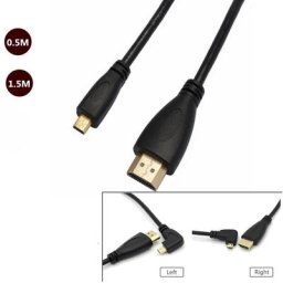 Câble adaptateur micro HDTV mâle vers mâle pour appareil photo GoPro Sony A5100 A6000 A6300 Lenovo