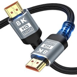 Câble HDMI 8K @ 60Hz Fiber optique 2.1 48Gbps pour PS5 PS4 boîtier TV HD projecteur Audio et