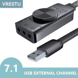 USB à 3.5mm Prise Casque Adaptateur Micro Virtual7.1 Canal Carte Son HiFi Externe USB Adaptateur