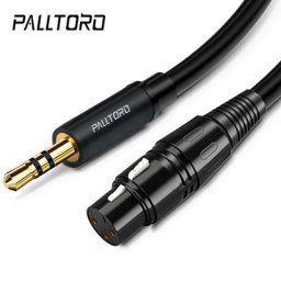 PALLTORO-Câble XLR vers 3.5mm femelle vers 1/8 pouces mini jack stéréo microphone mx micro rette