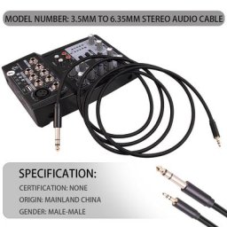 Câble Audio stéréo mâle à mâle 3.5mm à 6.35mm pour appareils Home cinéma amplificateurs de
