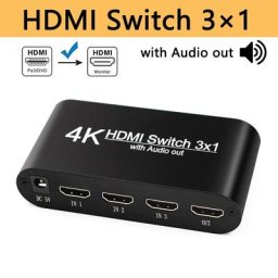 Commutateur HDMI avec répartiteur audio 3 entrées 1 sortie 3x1 pour XBOX 360 PS4 Smart Android