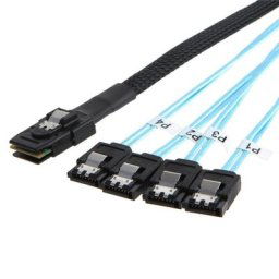 Câble Sata Mini-Sas SFF-8087 à 4 12Gbps 50cm câble pour disque dur de 0.5m/1m 4i SFF8087